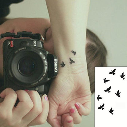 Luxury Womens Different Temporary Waterproof Tattoo Sticker Feather Dandelion Tattoos For Makeup Party