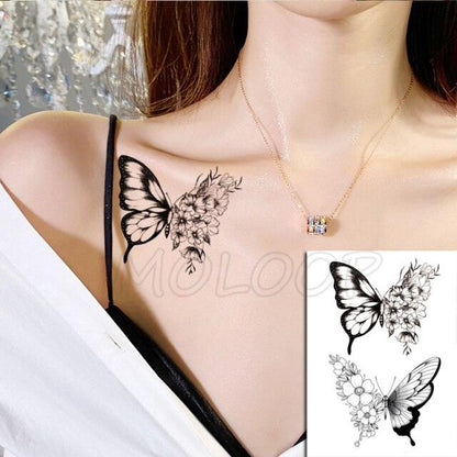 Luxury Womens Different Temporary Waterproof Tattoo Sticker Feather Dandelion Tattoos For Makeup Party