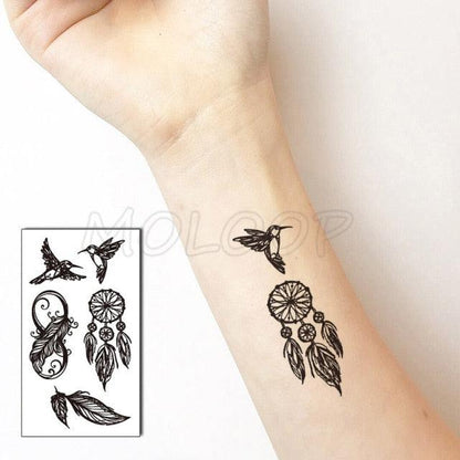 Luxury Womens Different Temporary Waterproof Tattoo Sticker Feather Dandelion Tattoos For Makeup Party