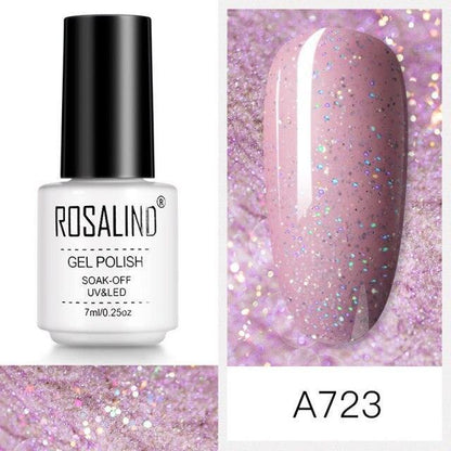 Luxury Womens Pink Shiny Nail Gel Polish Varnish Permanent UV Gel Popular High Quality Colorful Nail Polish