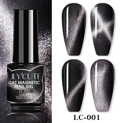 Magnetic 9D Cat Eye Gel Nail Polish Set UV LED Popular Chameleon Multi Color Salon Designs For Womens