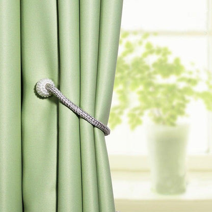Magnetic Curtain Clip Room Accessories Pearl Ball Curtains Holder Tieback Home Decor Hanging Ball Buckle Tie Back Curtain Tiebacks Pearl Ball Home Curtain Buckle The Most Convenient Tie Backs Weave Clips Rope Straps Holder