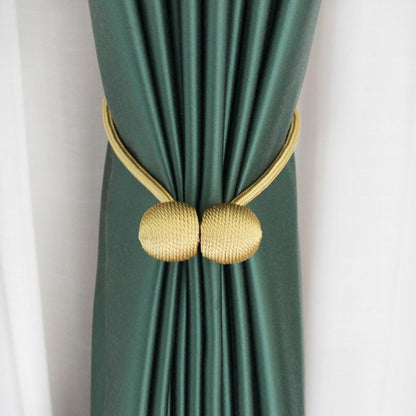 Magnetic Curtain Tieback High Quality Holder Hook Buckle Clip Curtain Tieback Polyester Decorative Home Accessories European Style Decorative Curtain Drape Tie With Strong Magnetic For Home And Office Decoration 49cm