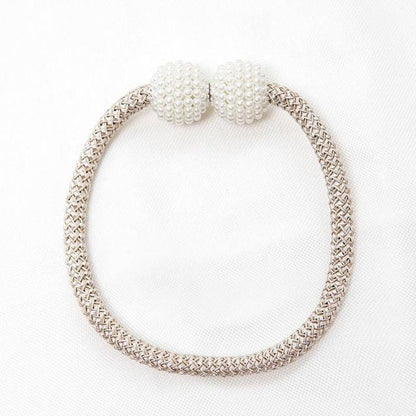 Magnetic Curtain Tieback High Quality Holder Hook Buckle Clip Pretty Modern Polyester Decorative Home Accessories Decorative Curtain Holdbacks Crystal Tie Backs For Curtains Curtain Holders For Window Draperies