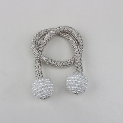 Magnets Curtains Clamps Curtain Holder Pompom Tieback Magnetic Clips Hanging Balls Tie Back Home Decoration Accessories Magnetic Curtain Tiebacks European Style Decorative Curtain Drape Tie With Strong Magnetic For Home And Office Decoration