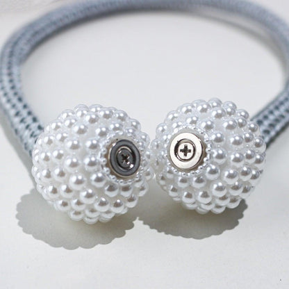 Magnets Curtains Clamps Curtain Holder Pompom Tieback Magnetic Clips Hanging Balls Tie Back Home Decoration Accessories Magnetic Curtain Tiebacks European Style Decorative Curtain Drape Tie With Strong Magnetic For Home And Office Decoration