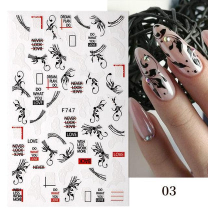 Maple Leaves 3D Nail Stickers Fall Leaf Flowers Line Sliders For Nails Self Adhesive Stickers Autumn Manicuring Decals Transfer Nail Decals Sticker For Pretty Girl Self-Adhesive Nail Decals Designer Nail Stickers for Acrylic