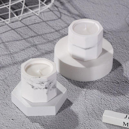 Marbled Plaster Scented Soy Candles Candlestick Aromatherapy For Party Gifts Marbled Plaster Scented Soy Candles Candlestick Aromatherapy Stress Relief Candles For Birthday Wedding Decoration Christmas Handmade