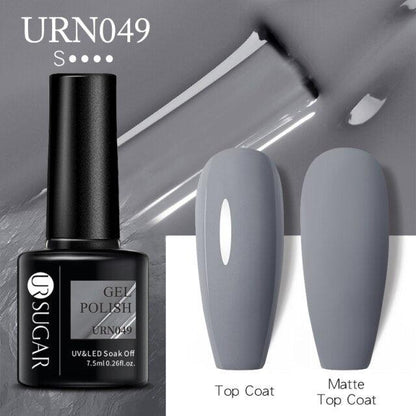 Matte Pink Blue Gel Nail Polish Semi Permanent LED Nail Art Design Elegant Warm Colors For Womens