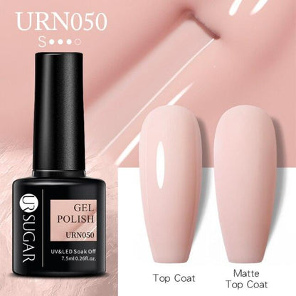 Matte Pink Blue Gel Nail Polish Semi Permanent LED Nail Art Design Elegant Warm Colors For Womens