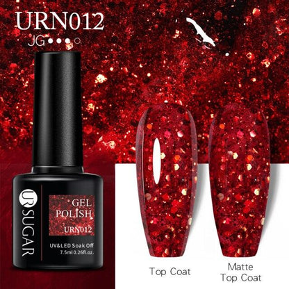 Matte Pink Blue Gel Nail Polish Semi Permanent LED Nail Art Design Elegant Warm Colors For Womens