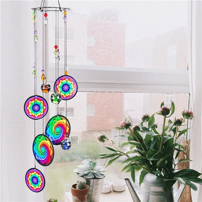 Memorial Wind Chimes Rainbow Maker Window Hanging Sun Catcher Wind Chimes Decoration For Patio Balcony Garden Wall Hanging Ornament Decor