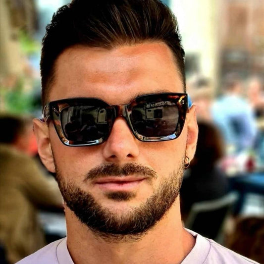 Men Black Business Design Sunglasses Stylish Retro Square Shape Attractive Summer Sunglasses For Men Elegant Design Eyeglasses For Men/Women Vintage Style Glasses For Men Anti Blue Light Eyeglasses Fashion Glasses