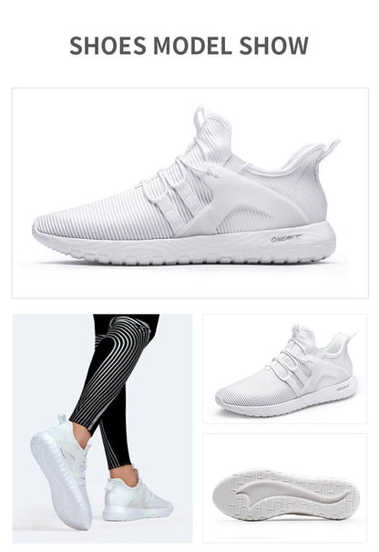 Men Blue Running Shoes Lightweight Breathable Mesh Soft Women Outdoor Sneakers Slip On Outdoor Jogging Walking Tennis Sport Shoes Fashion Sneakers For Workout