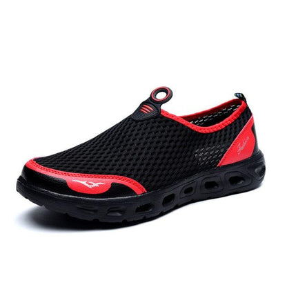Men Casual Shoes Sneakers Light Breathable Summer Walking Beach Mesh Shoes Comfortable Mesh Work Shoes Athletic Slip On Walking Shoes For Men