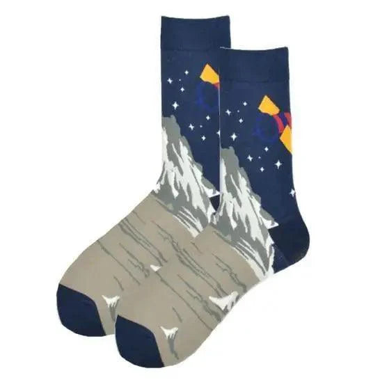 Men Cotton Socks Gradient Color Summer Style Long Wedding Sock Men  Knee High Business Socks Man Socks Men's Ladies Novelty Bright Colorful Patterned Cotton Socks