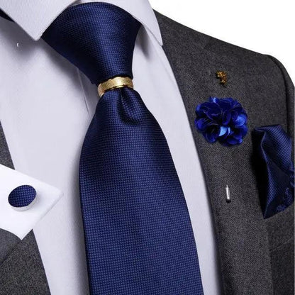 Men Luxury Red Silk Necktie Matching Cufflinks Set For Men Bridegroom Wedding Business Necktie Elegant Design Ideal Gift For Men
