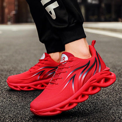Men's Casual Sneakers Flame Print Running Mesh Shoes Outdoor Lightweight Twist Bottom Breathable Tennis Sport Shoes For Workout Walking Outdoor Sport Gym Fashion Sneakers