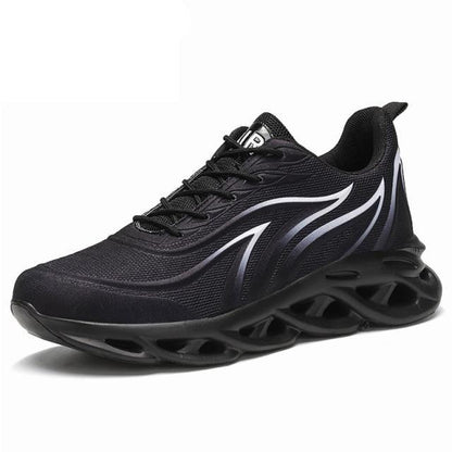 Men's Flame Printed Sneakers Flying Weave Sports Comfortable Running Outdoor Men Athletic Shoes Breathable Casual Sports High Quality Sport Design Sneaker