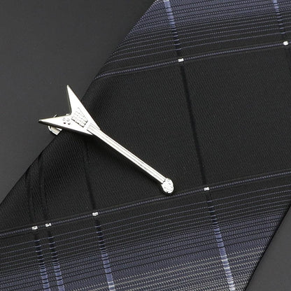 Men's Metal Tie Clip Vintage Unique Shape Bright Stainless Steel Necktie Clasp Gentleman's Party Luxury Tie Bars Clips Wedding Luxury Design Accessories For Men