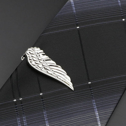Men's Metal Tie Clip Vintage Unique Shape Bright Stainless Steel Necktie Clasp Gentleman's Party Luxury Tie Bars Clips Wedding Luxury Design Accessories For Men