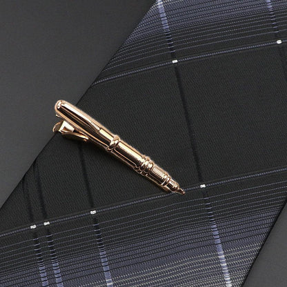 Men's Metal Tie Clip Vintage Unique Shape Bright Stainless Steel Necktie Clasp Gentleman's Party Luxury Tie Bars Clips Wedding Luxury Design Accessories For Men