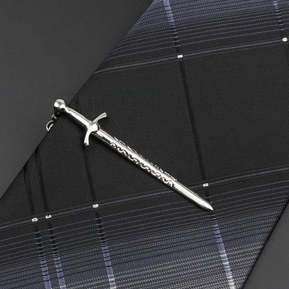 Men's Metal Tie Clip Vintage Unique Shape Bright Stainless Steel Necktie Clasp Gentleman's Party Luxury Tie Bars Clips Wedding Luxury Design Accessories For Men