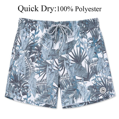 Men's Swim Shorts Quick Dry Beach Board Shorts with Mesh Lining New Summer Swimwear Surfing Swim Trunks for Men Men's Shorts Athletic Shorts Men's Spring and Summer Street Leisure Sports Drawstring Men's Short