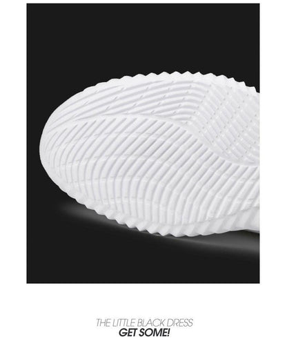 Mens Breathable White Trendy Sneakers  Casual Design  Light Walking Running Trainers Casual Breathable Mesh Men Running Shoes Walking Sneakers