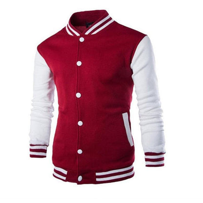 Mens Fashion Casual Slim Fit Jacket Men/Boy Baseball Jacket Men Fashion Design Classic Elegant Clothing Men's College Comfortable Jacket High School Long Sleeves Jackets