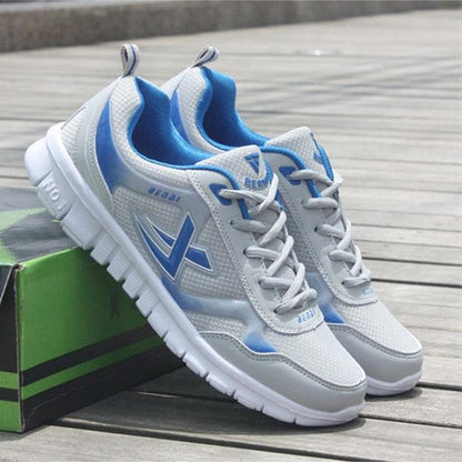 Mens Sport Running Sneakers Breathable Mesh Fashion Men Light Trainers Sneakers Mens Running Light Breathable Shoes Light Weight Running Sneakers