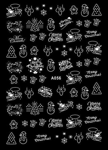 Merry Christmas Nail Art Decals Decoration Self Adhesive Nail Art Stickers Manicure Design White Snow Sticker for Nail Design Xmas Gift Nails Snowflake Nail Art Stickers Decals Christmas Nail 3D Self Adhesive Nail Stickers for Acrylic Nails Snowflake