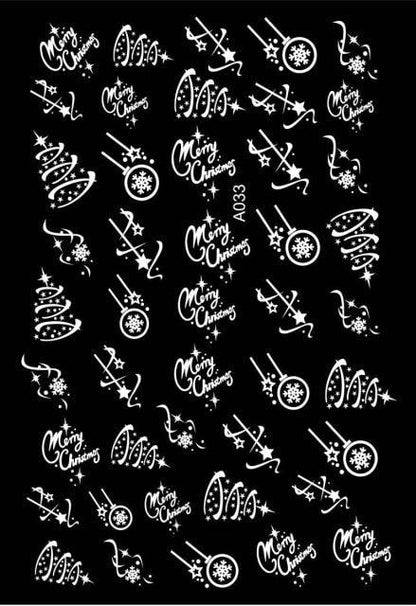 Merry Christmas Nail Art Decals Decoration Self Adhesive Nail Art Stickers Manicure Design White Snow Sticker for Nail Design Xmas Gift Nails Snowflake Nail Art Stickers Decals Christmas Nail 3D Self Adhesive Nail Stickers for Acrylic Nails Snowflake