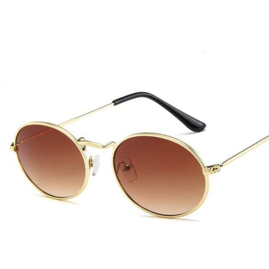 Metal Oval Sunglasses For Women New Designer Glasses For Women/Men Vintage Small Oval Sunglasses for Women Men Oval Sunglasses for Women Vintage Metal Frame Glasses Anti Reflective Retro Eyeglasses