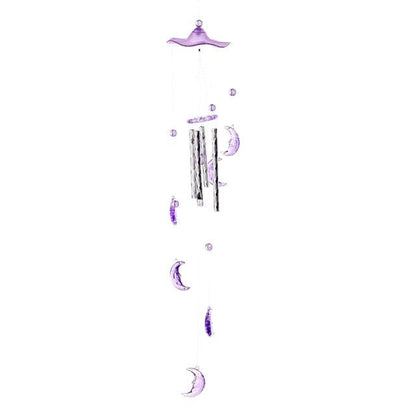 Metal Tubes Crystal Moon/Star/Butterfly/Flower Bell Butterfly Wind Chimes Outdoor Wind Chimes Garden Patio Decor Wind Chimes For Garden Outdoor Yard  Hanging Decor Ornament