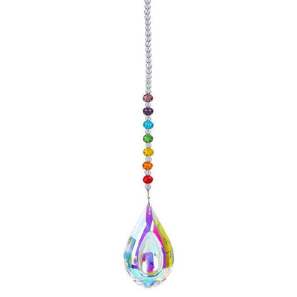 Metallic Hoop Moon Sun Catcher Hanging Crystal Pendant Chandelier Lamps Light Crystals Glass Pendants Light Rainbow Maker Wind Chime Hanging Drop Gift of Good Luck Garden Decor Hanging Ornament For Home Decoration