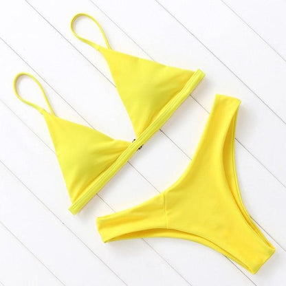 Micro Mini Bikini Swimwear Women Halter Push Up Bikini Set Padded Bra  Women's Underwired Triangle Bathing Two Pieces Swimsuit Bikini Set  Swimsuit Bandage Swim Suit