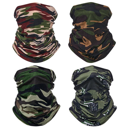 Military Tactical Bandana Summer Face Scarves Polyester Camo Anti-UV Windproof Soft Neck Gaiter Cover for Men Women Neck Gaiter Unisex Face Scarf Cover Cooling Thin Breathable Lightweight Sun Protection for Cycling Fishing Hiking Running