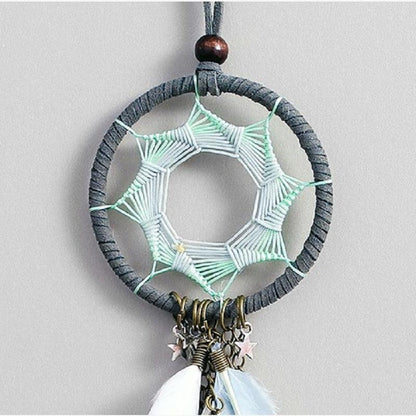 Mini 38cm Dream Catchers Hanging Room Decoration Indian Style Feathers Pendants Bag Key Chains Wind Chimes  Wall Decor Native American Handmade For Bedroom Car & Wall Hanging Decoration Ornaments Dream Catchers For Girls Boys Room