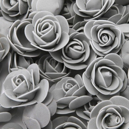 Mini Fake Rose Flower Heads 50/100/200 Pieces Teddy Bear of Roses 3cm Foam Wedding Flowers Accessories Make Bridal Hair Clips Headbands Dress