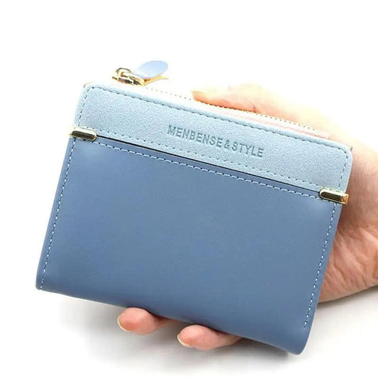 Mini PU Leather Women Elegant Purse Wallet Simple Design Lightweight Portable Small Female Wallet