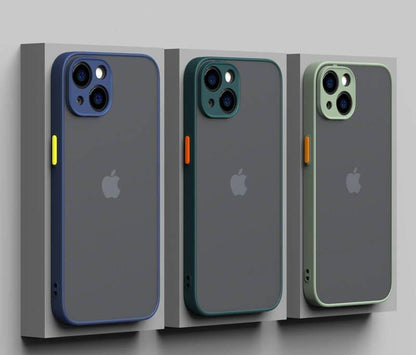 Minimalistic Shockproof Armor Case For iPhone 13 14 12 11 Pro Max XR XS X Luxury Silicone Bumper Clear Hard Cover Mini Luxury Silicone Bumper Clear Hard Cover