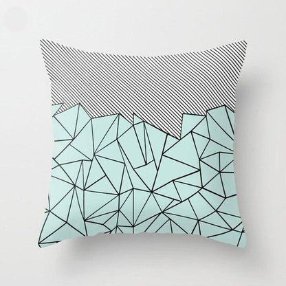 Mint Green Cushion Cover Pillowslip Home Supplies Decorative Fresh Mint Green Gray Watercolour Stripes Generic Solid Decorative Bedroom Pillow Cases Covers Pillow Case Simple Living Room