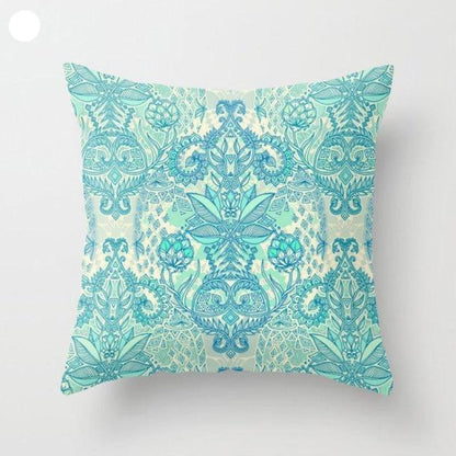 Mint Green Cushion Cover Pillowslip Home Supplies Decorative Fresh Mint Green Gray Watercolour Stripes Generic Solid Decorative Bedroom Pillow Cases Covers Pillow Case Simple Living Room