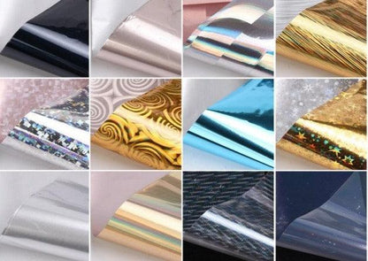 Mix Nail Art Transfer Foil Sticker Angles Decoration Nail Art Decals Design For Nails Wraps Follie Nail Foil Transfer Sticker Kit, Nail Art Decals Nail Foil Glass Paper Nail Decals Nail Wraps for Nail Art Decorations Supplies