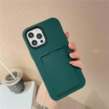 Modern Card Candy Color Phone Case For iPhone 12 11 13 Pro Max 12 13 Pro 11 Shockproof Bumper Soft Back Cover Colorful Silicone Phone Cover