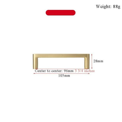 Modern Gold Knob Pure Copper Kitchen Cabinet Handles Cupboard Door Pulls Drawer Knobs Brass Furniture Handle Hardware Drawer Pulls Cupboard Knob For Kitchen Furniture Hardware
