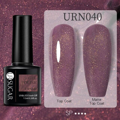 Modern Luxury Autumn Winter Womens Gel Polish Glossy Matte Diamond Effect Long Lasting Nail Art Sequins Design