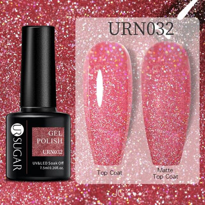 Modern Luxury Autumn Winter Womens Gel Polish Glossy Matte Diamond Effect Long Lasting Nail Art Sequins Design