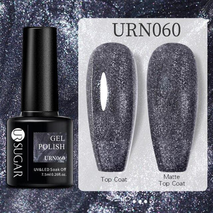 Modern Luxury Autumn Winter Womens Gel Polish Glossy Matte Diamond Effect Long Lasting Nail Art Sequins Design